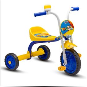 Triciclo Nathor You 3 Boy com Buzina Azul/Amarelo