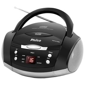 Rádio Portátil Philco PH61 MP3 USB Preto/Prata Bivolt