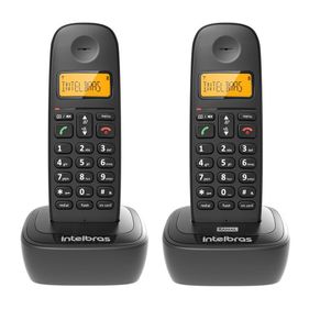 Telefone Sem Fio Intelbras Digital com Identificador de Chamadas + Um Ramal TS-2512 Preto