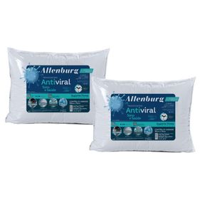 Conjunto com 2 Travesseiros Sono e Saúde Altenburg Antiviral 50x70 Branco
