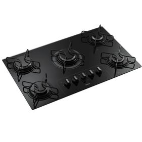 Cooktop à Gás Consul 5 Bocas Facilite CD075AE Vidro Preto Bivolt