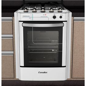 Fogão 4 Bocas Esmaltec Esmeralda Max Embutir Branco