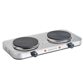 Fogão Elétrico de Mesa 2 Bocas Agratto 2000W Inox 220V