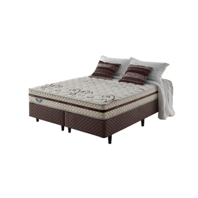 Conjunto Cama Box New Power Plus King Size Ecoflex 193x203x63cm Molas PHP - Outlet