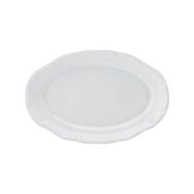 Travessa Rasa Schmidt Pomerode 28cm 1ª Linha Branco
