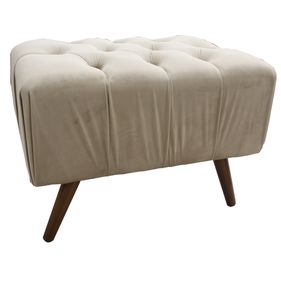 Puff Triton Perfan 60cm Veludo Bege - Outlet