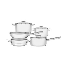 Jogo de Panelas Tramontina Brava Fundo Triplo 5 Peças Inox - Outlet