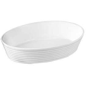 Travessa Oval em Porcelana Full-Fit Dynasty 30,5x22x7cm Branco