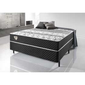 Conjunto Cama Box Soft Comfort Ecoflex Casal 138x188x64cm Molas Verticoil Preto - Outlet