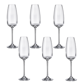 Jogo de 6 Taças para Champagne em Cristal Dayhome Alizee 290ml