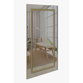 Espelho Mondrian Rudnick 110x210cm Natural/Palha