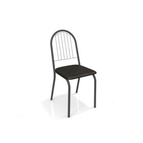 Cadeira Noruega Kappesberg Crome Preto Assento Preto