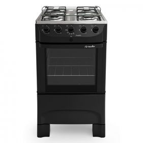 Fogão 4 Bocas Mueller Fratello G6 Acendimento Automático 601230027 Preto Fosco Bivolt