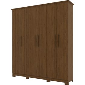 Roupeiro Cover Henn 195cm 6 Portas Castanho