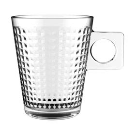Jogo de 6 Xícaras Full-Fit Square Coffee Time em Vidro 80ml - Outlet