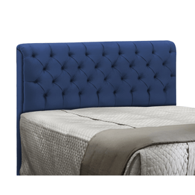Cabeceira Queen Paris JS Móveis 160cm com Captone Veludo Azul - Outlet