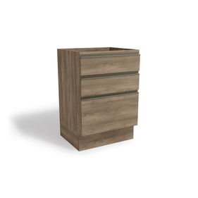 Armário Balcão de Cozinha Maxx G743 Kappesberg 3 Gavetas 60cm Nogal