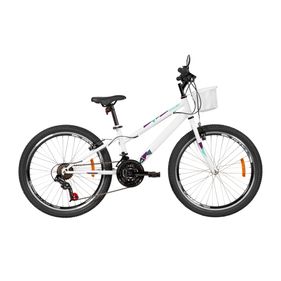 Bicicleta Caloi Ceci Feminina Aro 24 21 Velocidades Branco