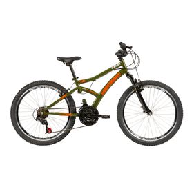 Bicicleta Caloi Max Front Aro 24 Freio V-Break Suspensão 21 Velocidades Verde