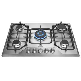 Cooktop à Gás Electrolux 5 Bocas GF75X Triplachama Trempe Ferro Fundido Bivolt