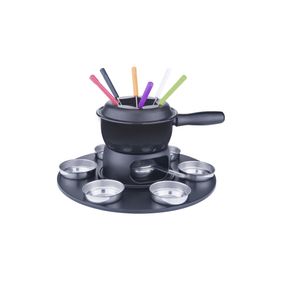 Conjunto de Fondue e Petiscos Brinox 17 Peças Aço e Inox - Outlet