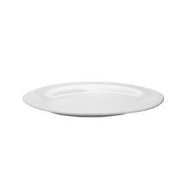 Travessa Rasa Coliseu Clean de Porcelana 36cm Branco