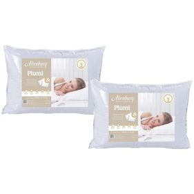 Conjunto com 2 Travesseiros Plumi Gold Altenburg 50x70cm Branco
