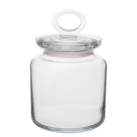 Porta Mantimentos Full-Fit de Vidro Kitchen 10x18cm com Tampa 1L