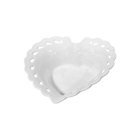 Travessa Coração Full-Fit Dynasty em Porcelana 14,5x13,8x1,6cm Branco - Outlet