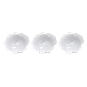 Jogo de 3 Bowls de Porcelana Full Fit Hand Food 9,2cm Branco - Outlet
