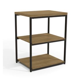 Estante Kappesberg 3 Prateleiras LI004 Freijó/Preto