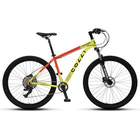 Bicicleta Alumínio Allure Colli Aro 29 Freio a Disco Hidráulico Suspensão Dianteira com Trava Câmbio 12 Velocidades Laranja Neon
