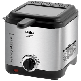 Fritadeira Elétrica com Oléo Philco 1,8L Deep Fry Inox 220V