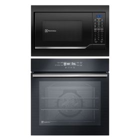 Kit Electrolux de Embutir Forno Elétrico 80 Litros Convecção OE8EF+Micro-ondas 34 Litros ME3EP 220V