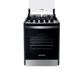 Fogão 4 Bocas Brastemp de Embutir BYO4EBR Dupla Chama e Grades Individuais Inox Bivolt