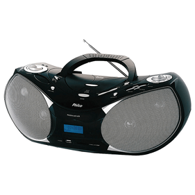 Rádio Portátil Philco Boombox PH229N CD/MP3/USB/SD Preto/Prata Bivolt