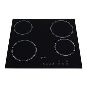 Cooktop Fischer 4 Bocas Elétrico Controle Touch Screen Vitrocerâmico 30006-73476 Preto 220V