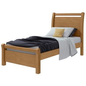 Cama Solteiro Reali Lopas 90cm Amêndoa Clean
