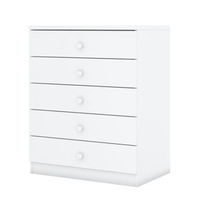 Cômoda Bala de Menta Henn 5 Gavetas Branco