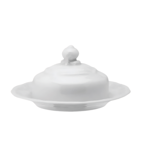 Manteigueira de Porcelana Schmidt Pomerode 1ª Linha Branco