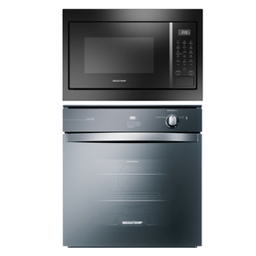 Kit Brastemp de Embutir Forno a Gás 78 Litros Inox BOA84AR+Micro-ondas 32 Litros Preto BM146A 220V