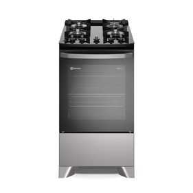 Fogão 4 Bocas Electrolux Efficient FE4GS com PerfectCook e Mesa de Vidro Prata Bivolt
