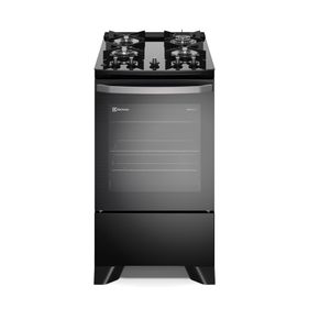 Fogão 4 Bocas Electrolux Efficient FE4GP com PerfectCook e Mesa de Vidro Preto Bivolt