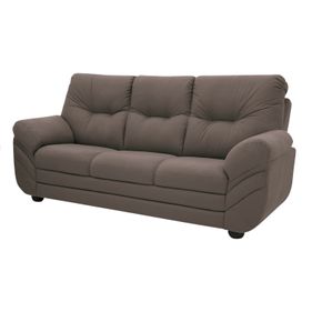 Sofá New Nicole 202cm Linoforte 3 Assentos Veludo Capuccino - Outlet