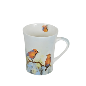Caneca em Porcelana Pássaros 340ml Haus Brinox Azul