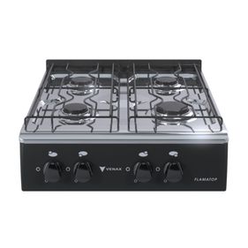 Fogao de Mesa à Gás 4 Bocas Flamatop Venax Preto 220V