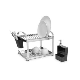 Escorredor 12 Pratos Inox com Dispenser New G Brinox