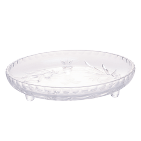 Prato Cristal com 3 Pes Cristal Chumbo Coliseu