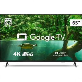 Smart TV 65" Philips UHD LED 4K 65PUG740878 com Google TV, Bluetooth e Comando de Voz Bivolt