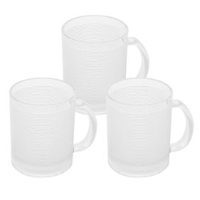 Conjunto 3 Canecas para Café de Vidro Coliseu 320ml